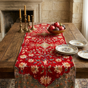 ست کوسن و رانر فرش درختی